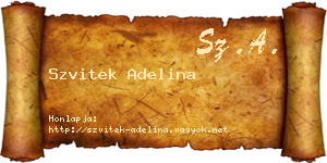 Szvitek Adelina névjegykártya